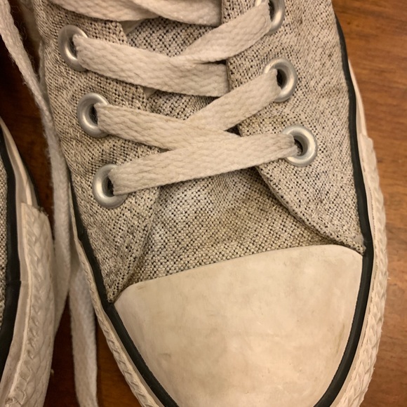 Gray and White Converse All-Stars - Picture 8 of 8